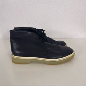 Alexander Wang Black Leather Lace Up Low Boot Shoes